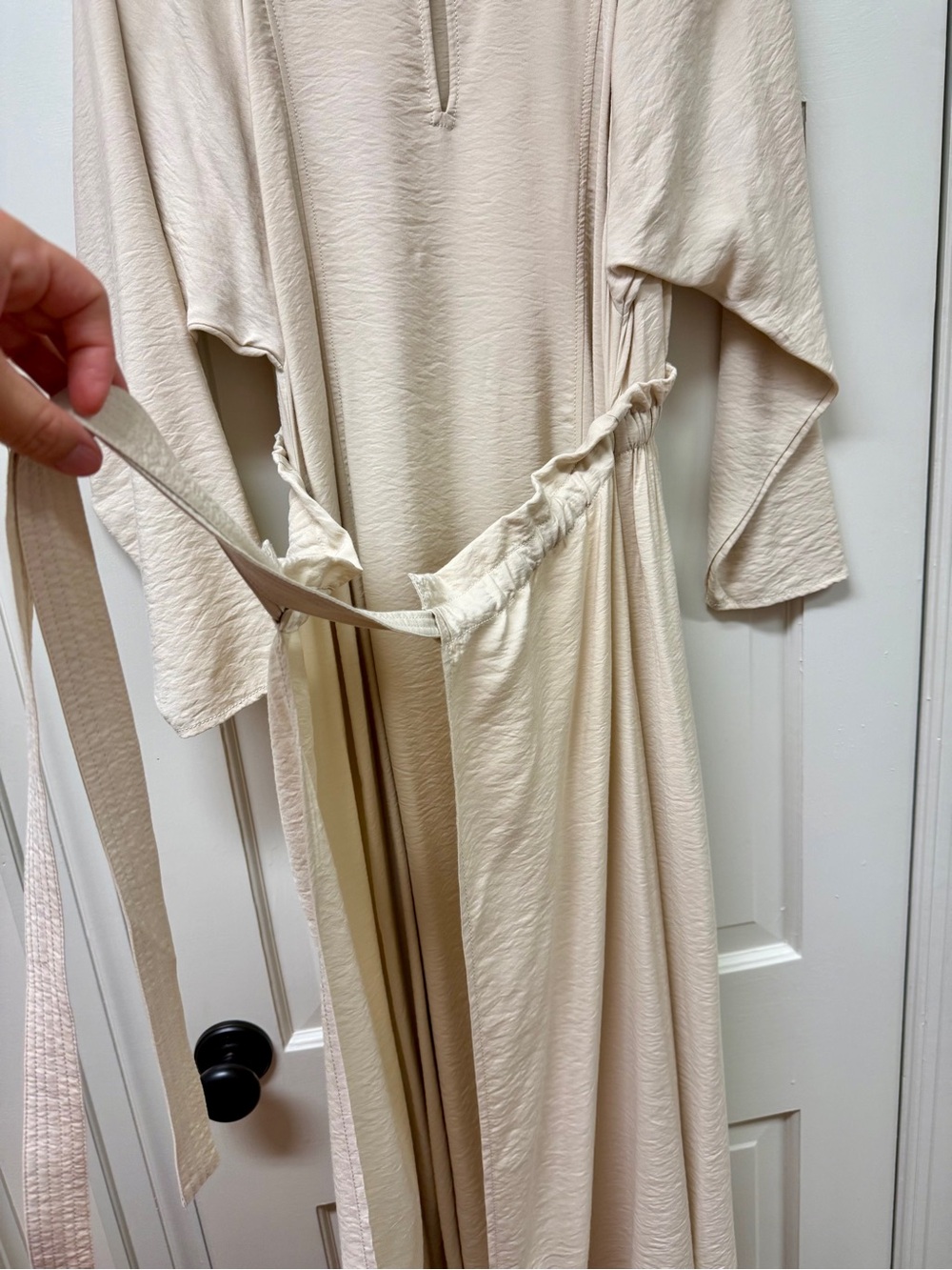 Madewell Tie-Front Paperbag Midi Dress Size L Never Worn - Picture 15 of 15